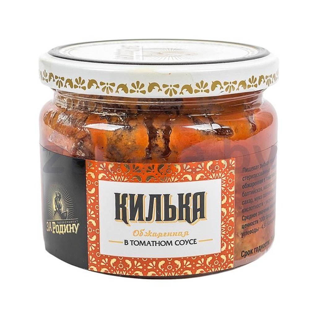 Килька в/томатом обжаренная  За-Родину ст/б 270г